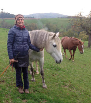 Frau Meininger-Schön mit Pferd Safi